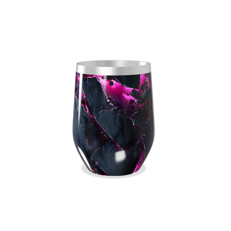 Copo Térmico Slim - Preto com rosa marmorizado