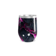 Copo Térmico Slim - Preto com rosa marmorizado