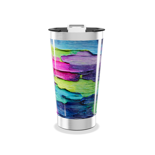 Copo Térmico - Estampa Abstrata Colorida