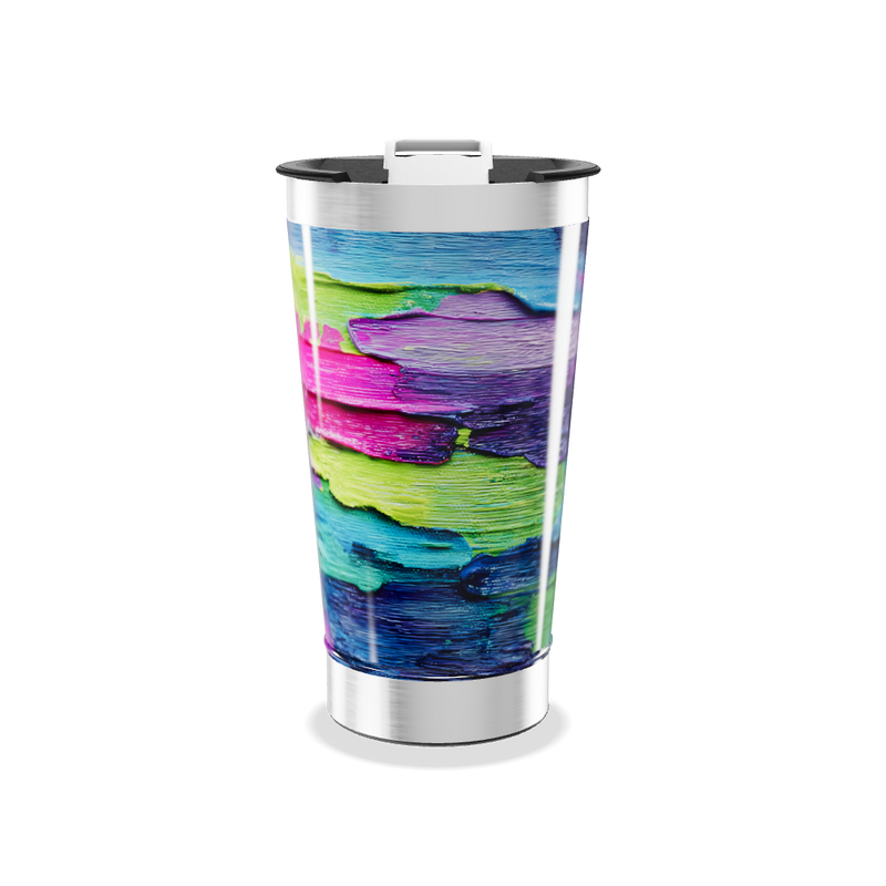 Copo Térmico - Estampa Abstrata Colorida