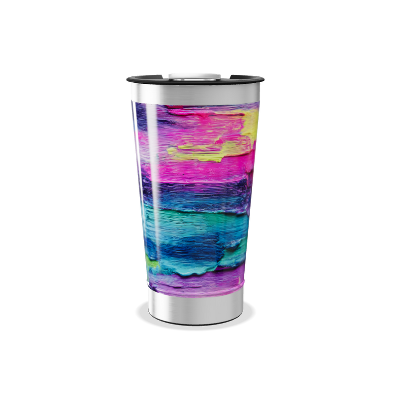 Copo Térmico - Estampa Abstrata Colorida