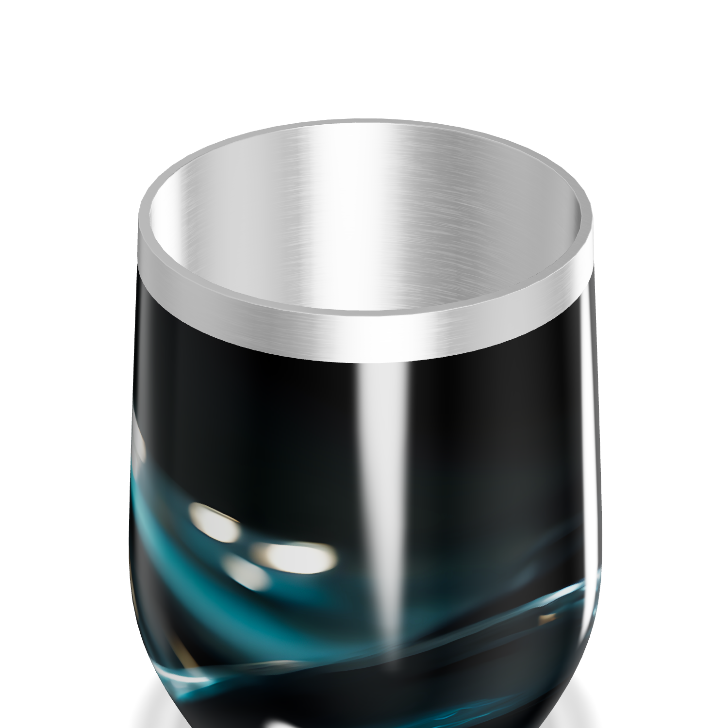 Copo Térmico Slim - Preto com Detalhes Azul