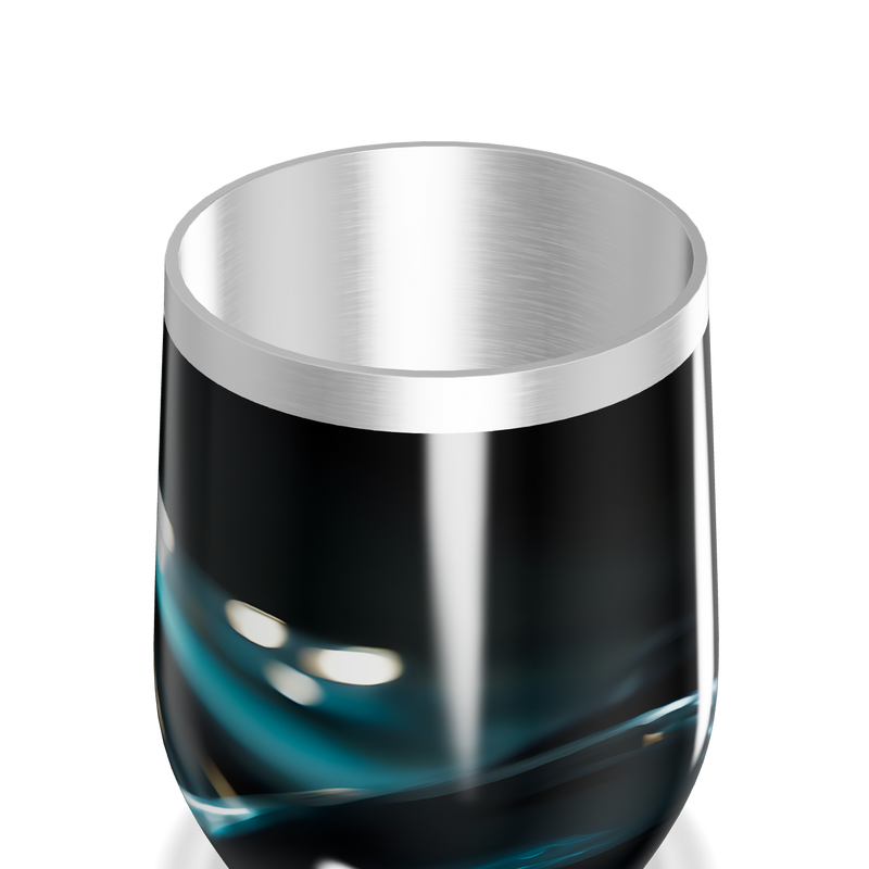 Copo Térmico Slim - Preto com Detalhes Azul