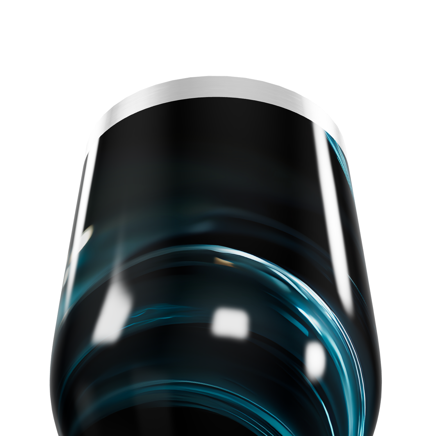 Copo Térmico Slim - Preto com Detalhes Azul