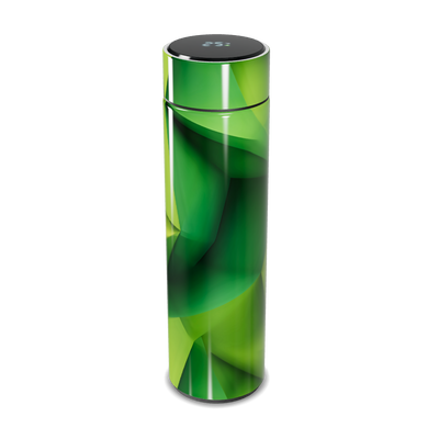 Garrafa Térmica Touch - Verde com estampa moderna
