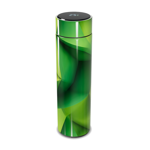 Garrafa Térmica Touch - Verde com estampa moderna