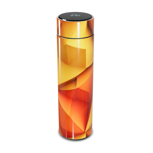 Garrafa Térmica Touch - Estampa Abstrata Laranja
