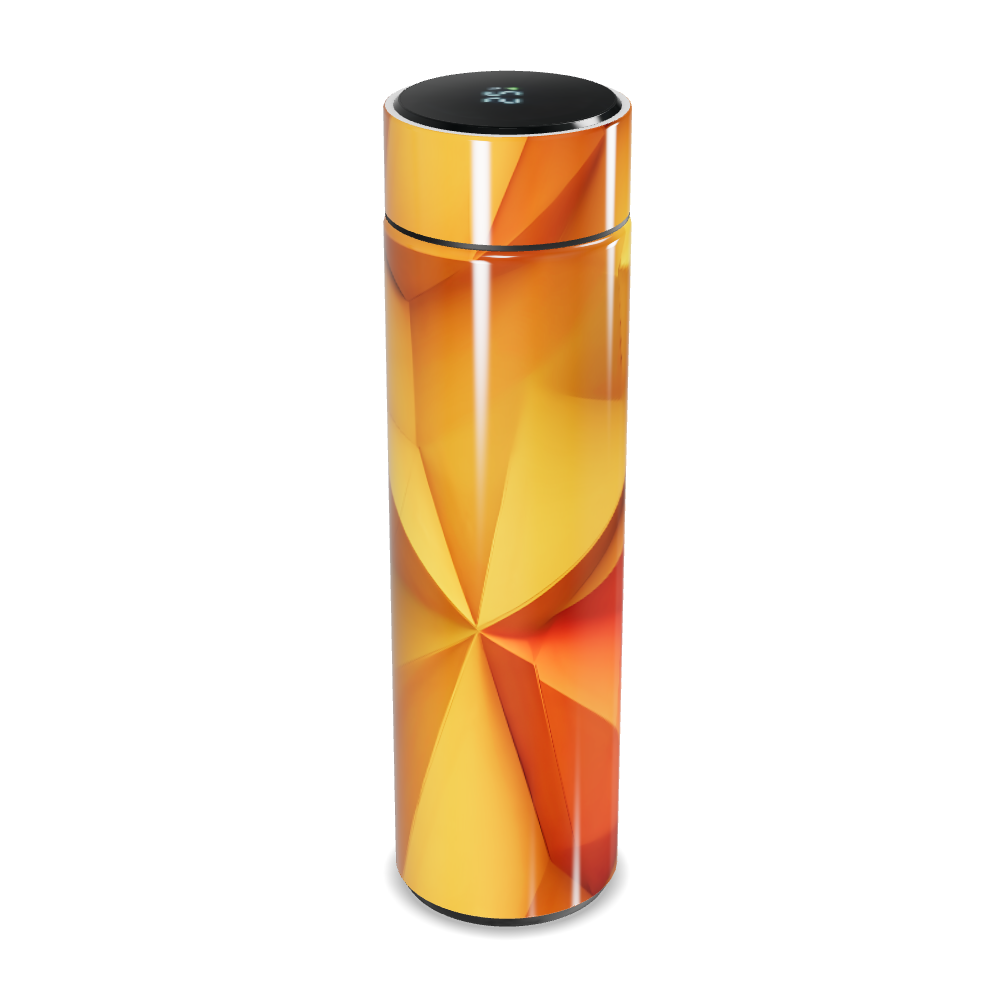 Garrafa Térmica Touch - Estampa Abstrata Laranja