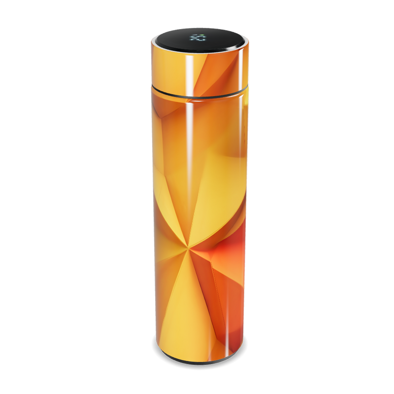 Garrafa Térmica Touch - Estampa Abstrata Laranja