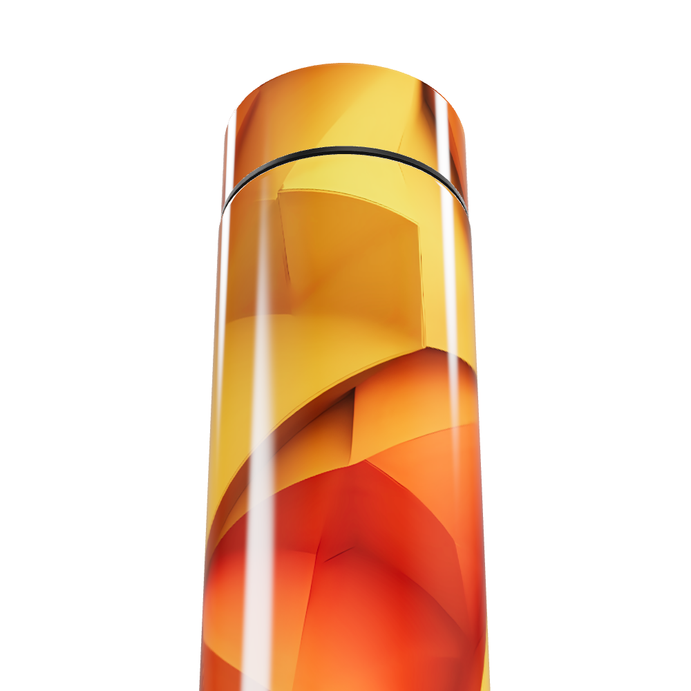 Garrafa Térmica Touch - Estampa Abstrata Laranja