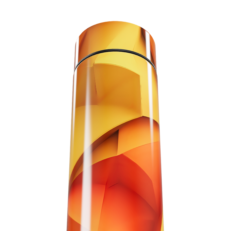 Garrafa Térmica Touch - Estampa Abstrata Laranja