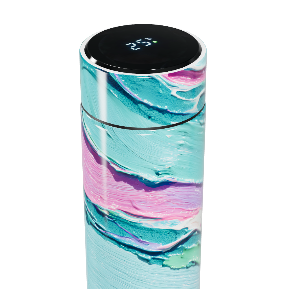 Garrafa Térmica Touch - Estampa Mármore Colorida