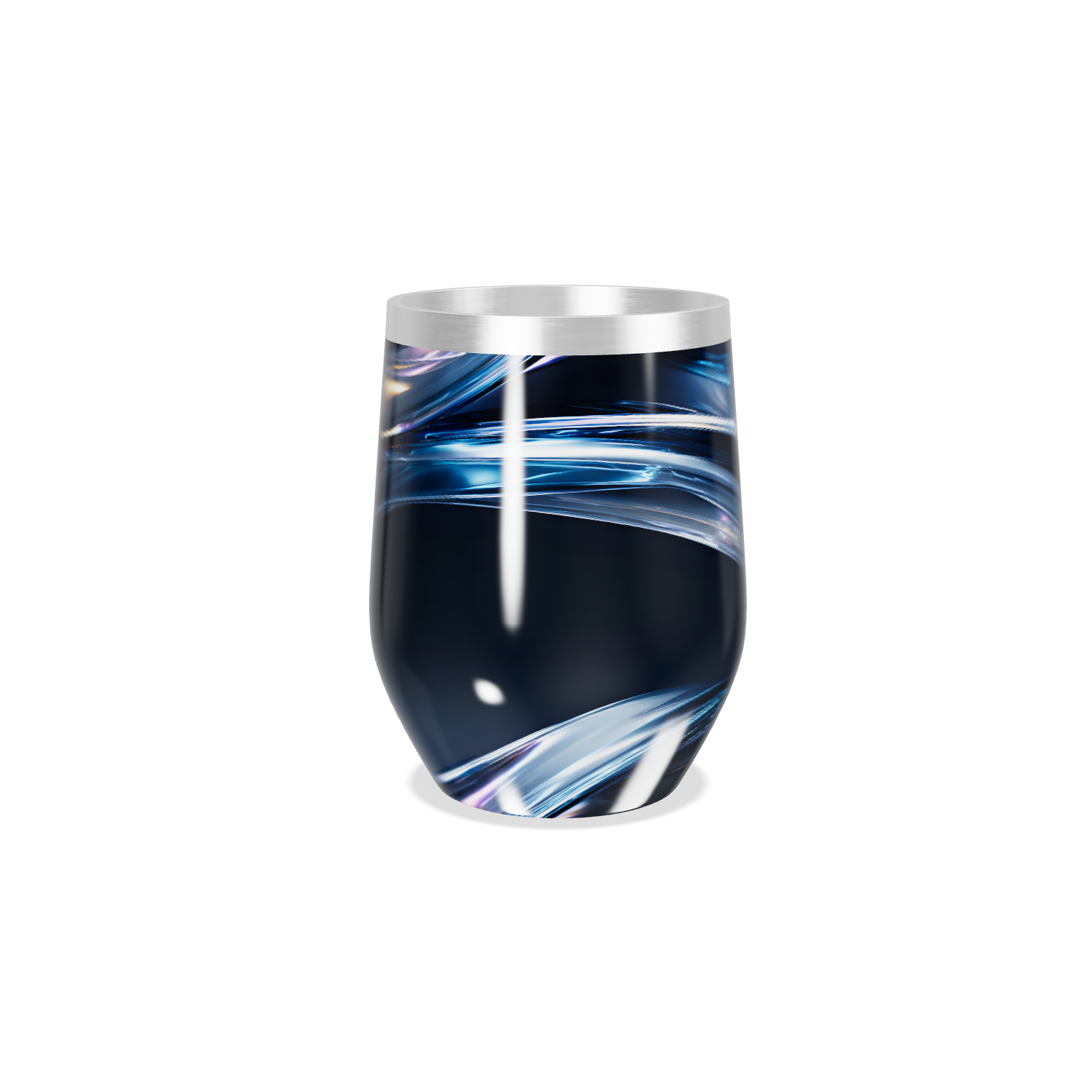 Copo Térmico Slim - Azul com Listras Elegantes