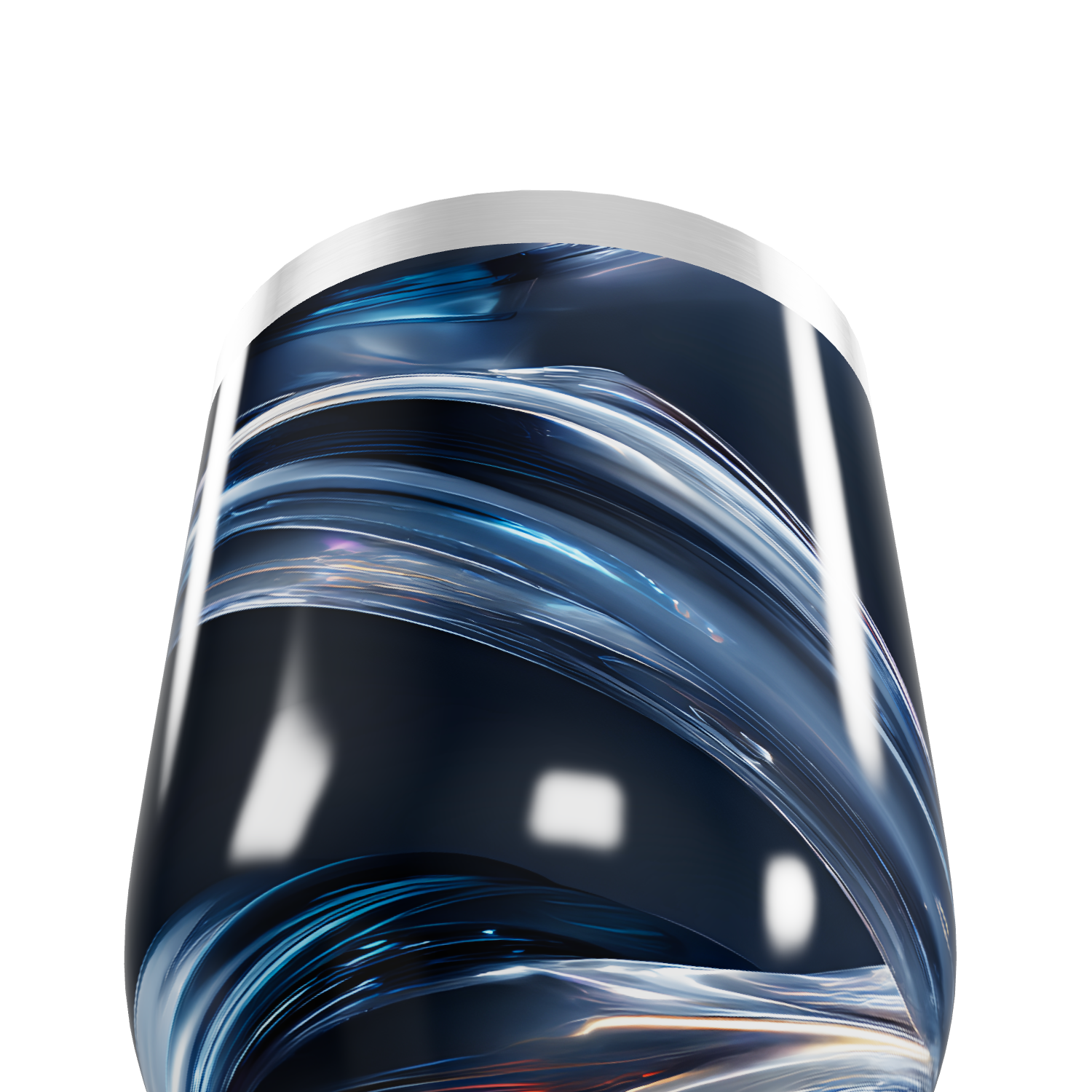 Copo Térmico Slim - Azul com Listras Elegantes