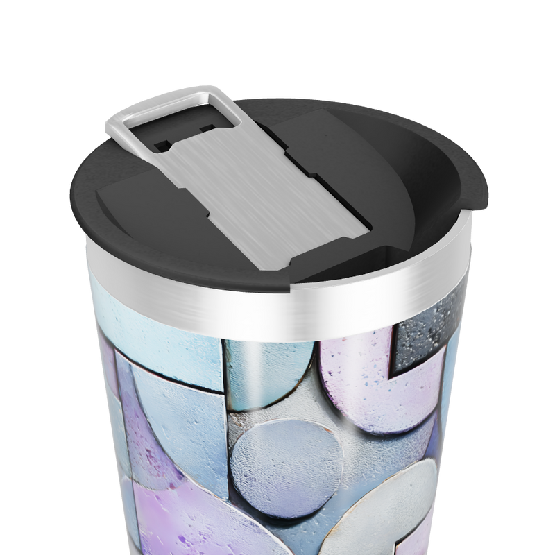 Copo Térmico - Azul Geométrico Inox