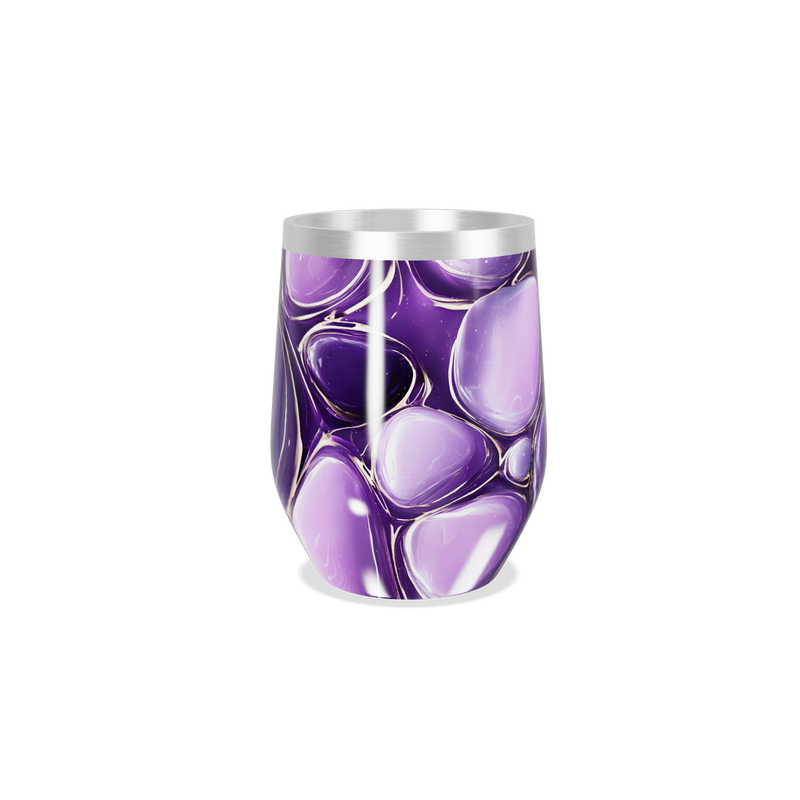 Copo Térmico Slim - Roxo com Estampa Abstrata