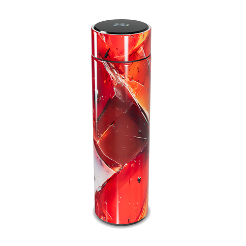 Garrafa Térmica Touch Estampa Abstrata Vermelha