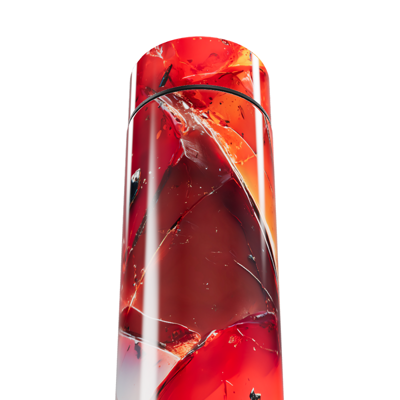 Garrafa Térmica Touch Estampa Abstrata Vermelha