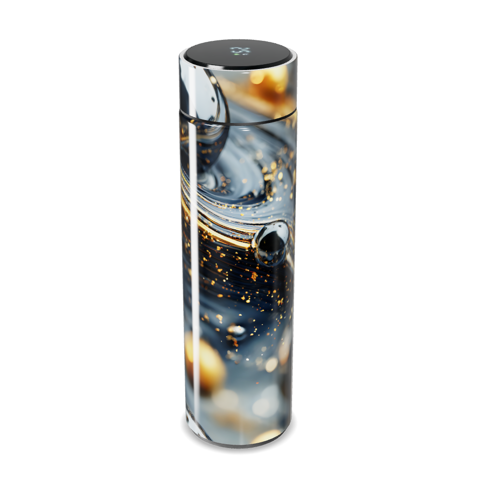 Garrafa Térmica Touch - Design Ouro e Preto