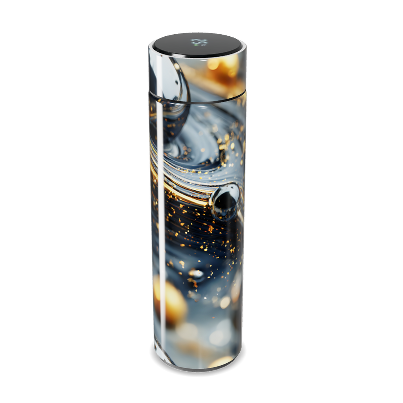 Garrafa Térmica Touch - Design Ouro e Preto