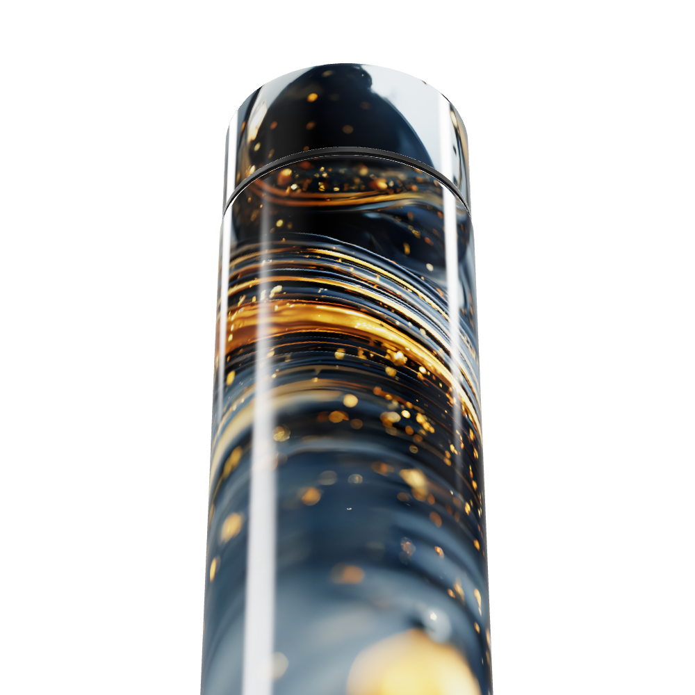 Garrafa Térmica Touch - Design Ouro e Preto