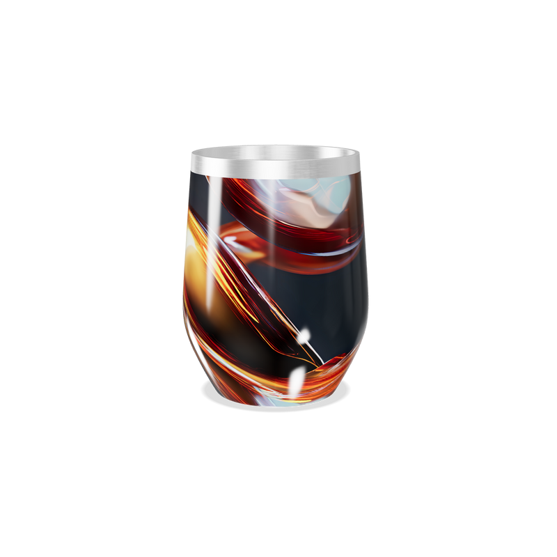 Copo Térmico Slim - Preto com Arte Abstrata