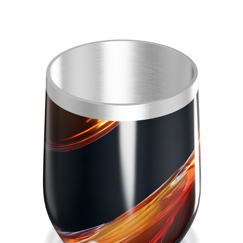 Copo Térmico Slim - Preto com Arte Abstrata