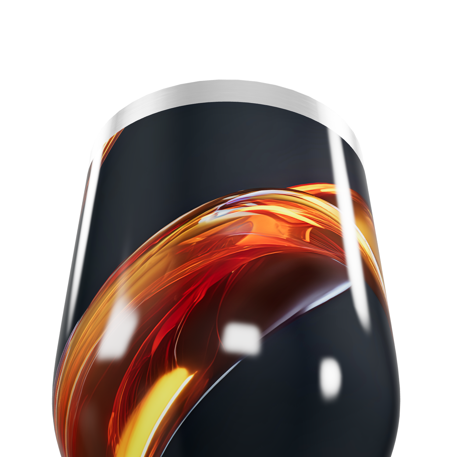 Copo Térmico Slim - Preto com Arte Abstrata