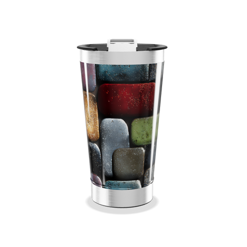 Copo Térmico - Estampa Colorida Geométrica