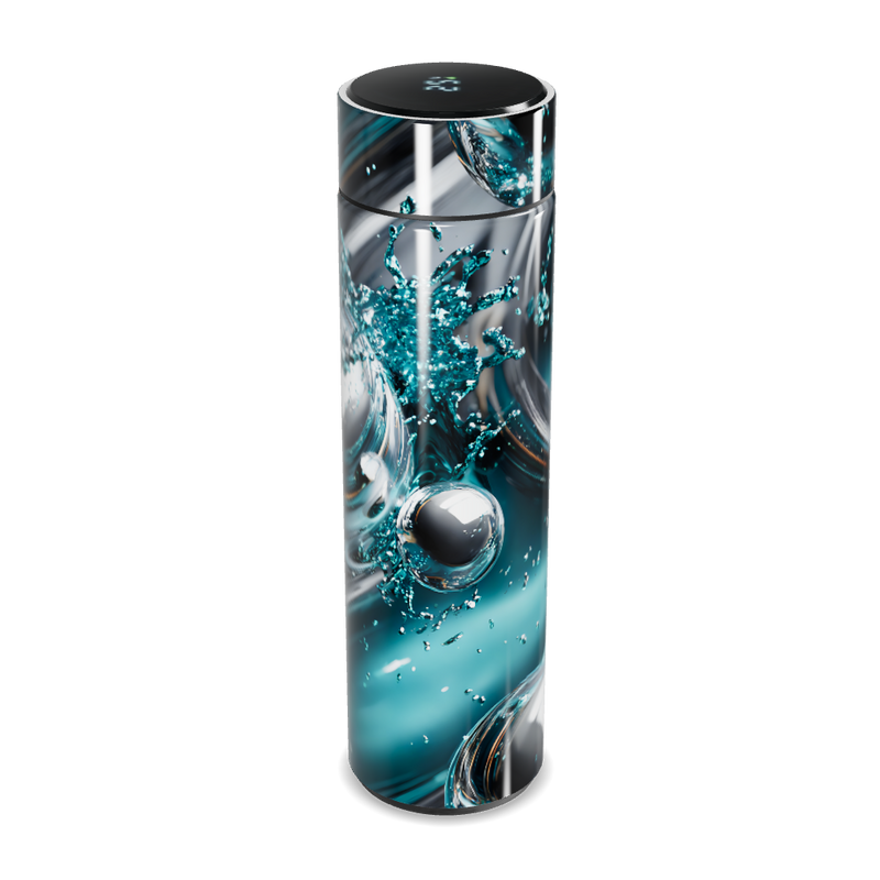 Garrafa Térmica Touch - Azul Estampada Inox