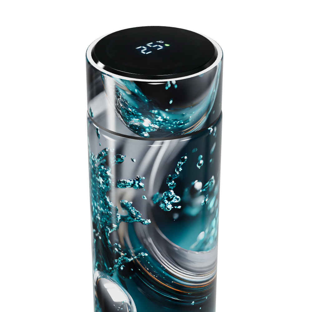 Garrafa Térmica Touch - Azul Estampada Inox