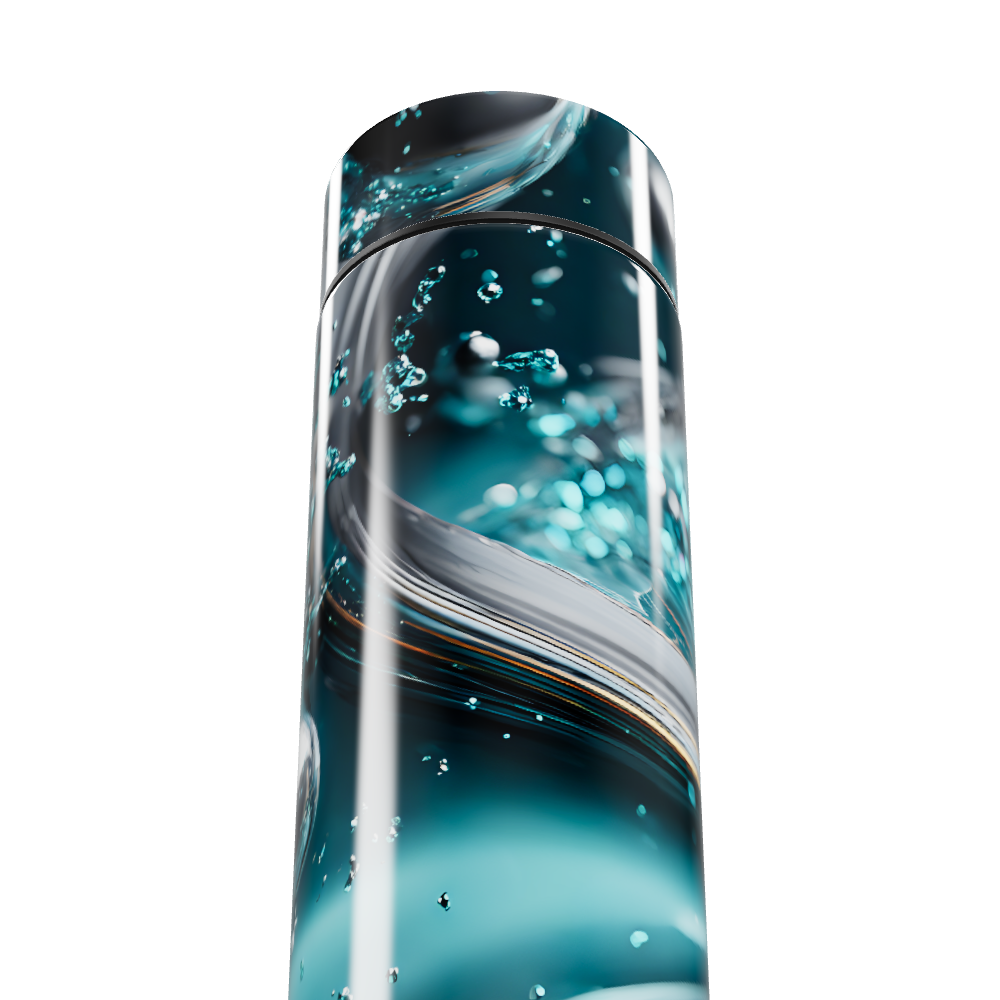 Garrafa Térmica Touch - Azul Estampada Inox