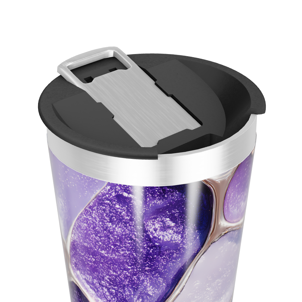 Copo Térmico - Estampa Pedras Roxas