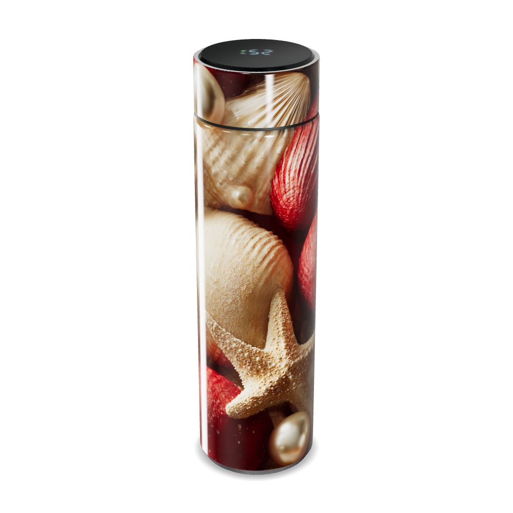 Garrafa Térmica Touch - Conchas Marinhas Decorada