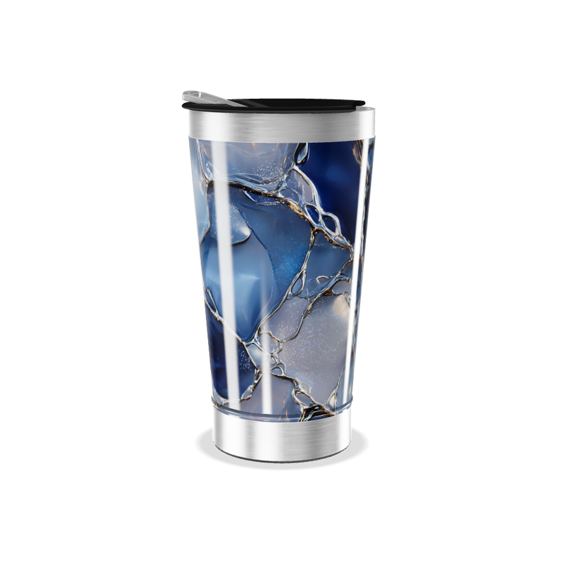 Copo Térmico - Azul Mármore Inox