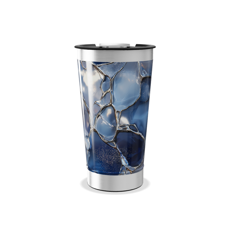 Copo Térmico - Azul Mármore Inox
