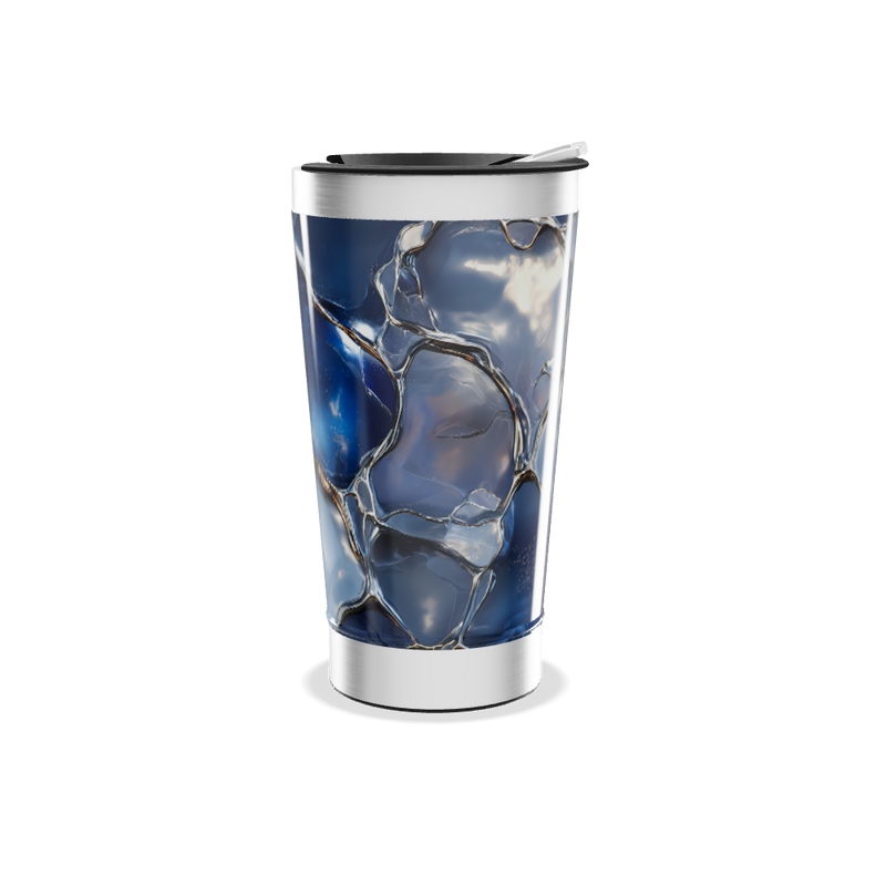 Copo Térmico - Azul Mármore Inox