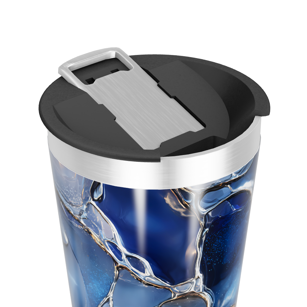 Copo Térmico - Azul Mármore Inox