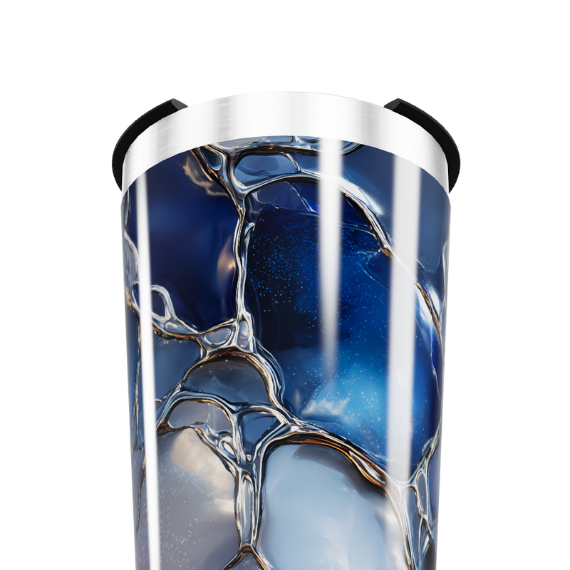 Copo Térmico - Azul Mármore Inox