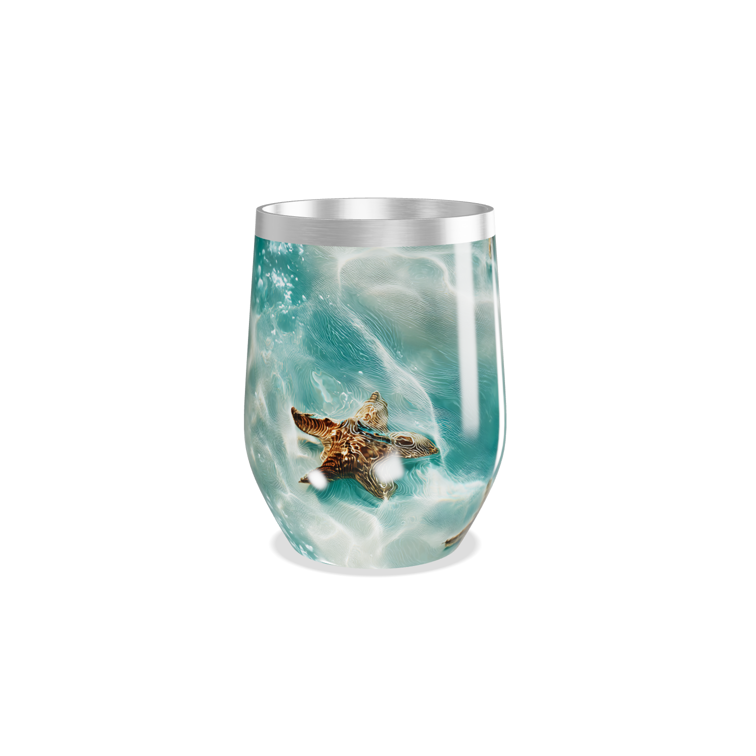 Copo Térmico Slim - Azul Marmorizado Inox