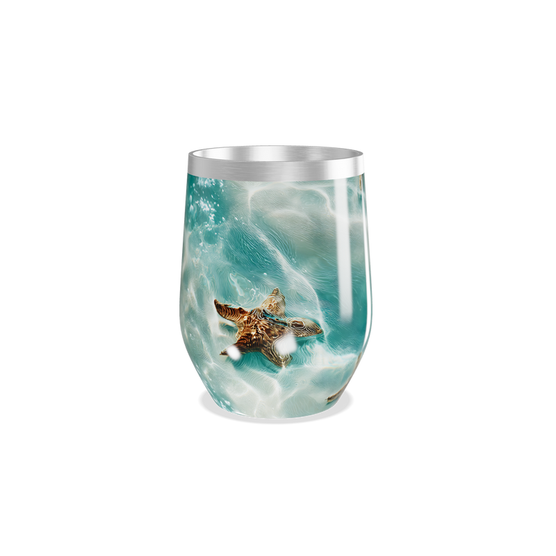 Copo Térmico Slim - Azul Marmorizado Inox