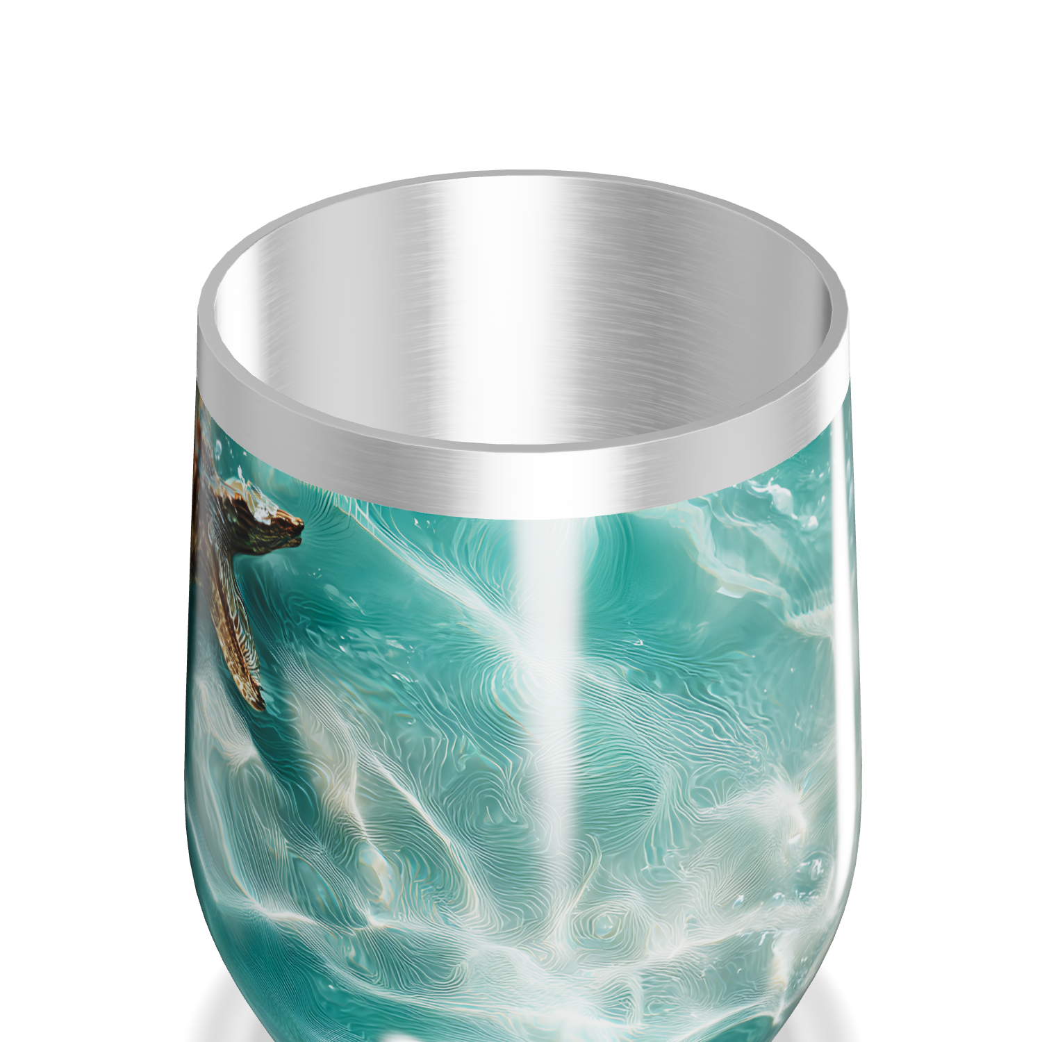 Copo Térmico Slim - Azul Marmorizado Inox