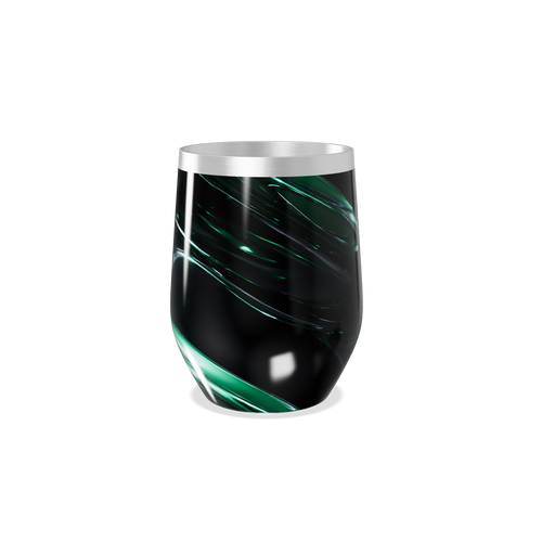 Copo Térmico Slim - Preto com Detalhes Verdes