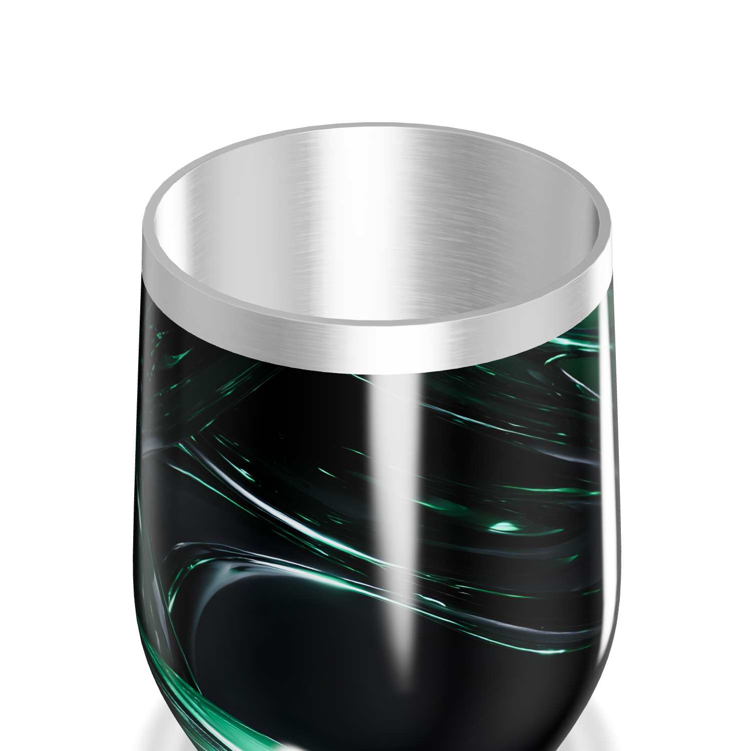 Copo Térmico Slim - Preto com Detalhes Verdes