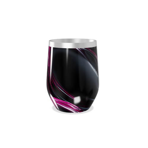 Copo Térmico Slim - Preto com Listras Rosa