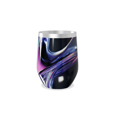 Copo Térmico Slim - Design Abstrato Preto