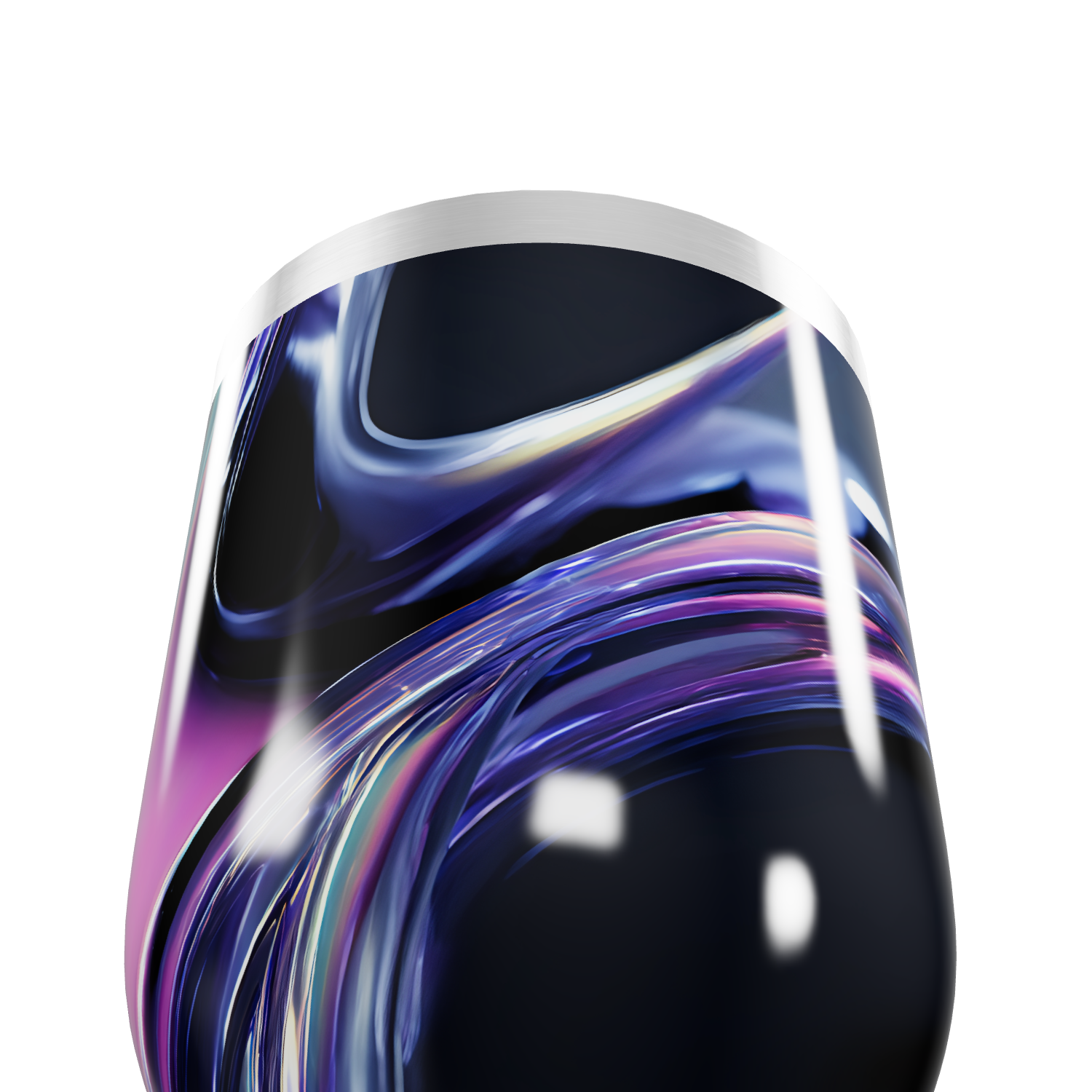 Copo Térmico Slim - Design Abstrato Preto