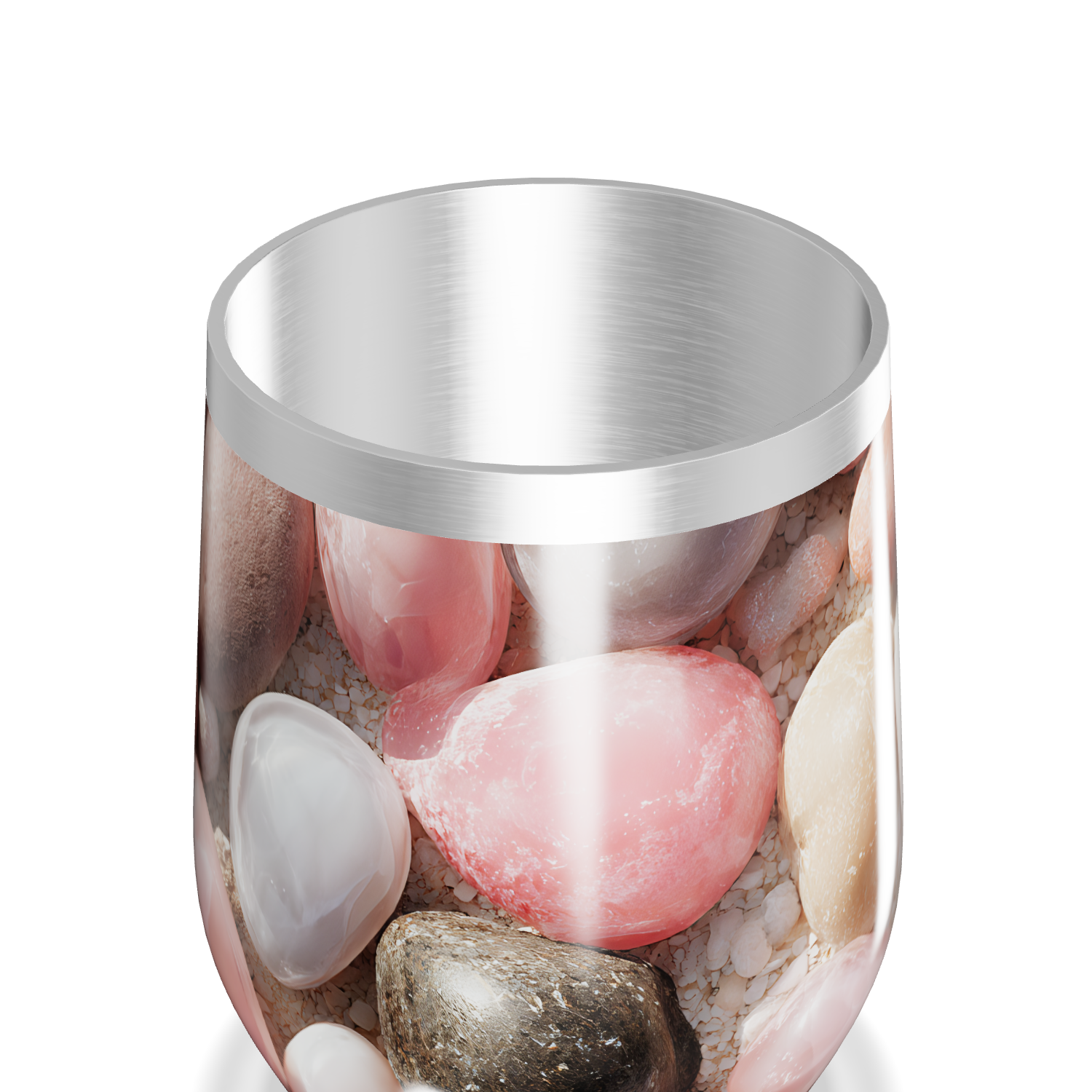 Copo Térmico Slim - Design Pedras Coloridas