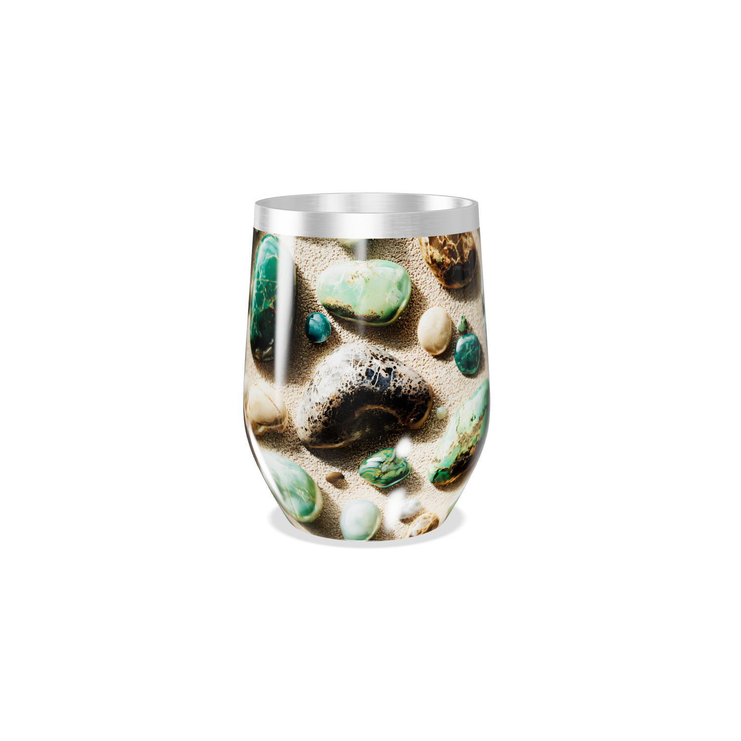 Copo Térmico Slim - Estampa Pedras Coloridas