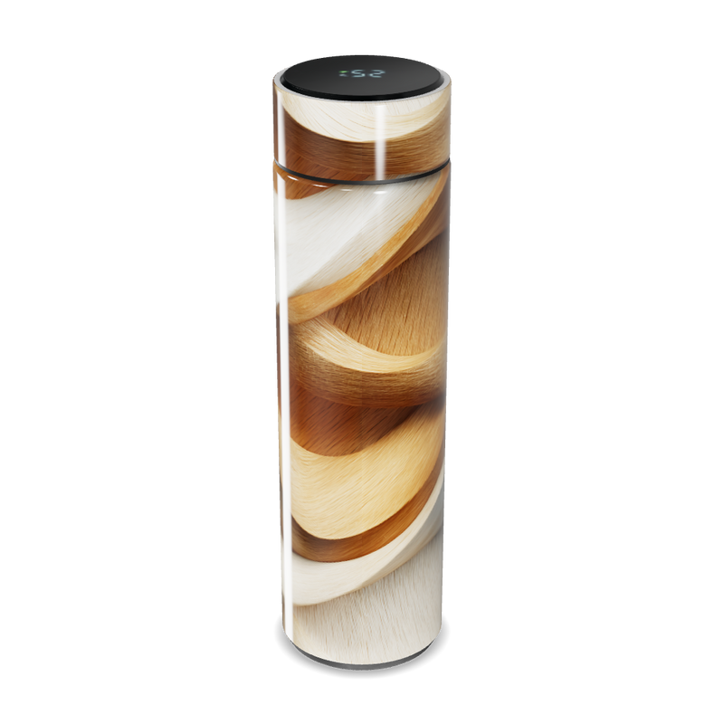 Garrafa Térmica Touch - Design Madeira Moderno